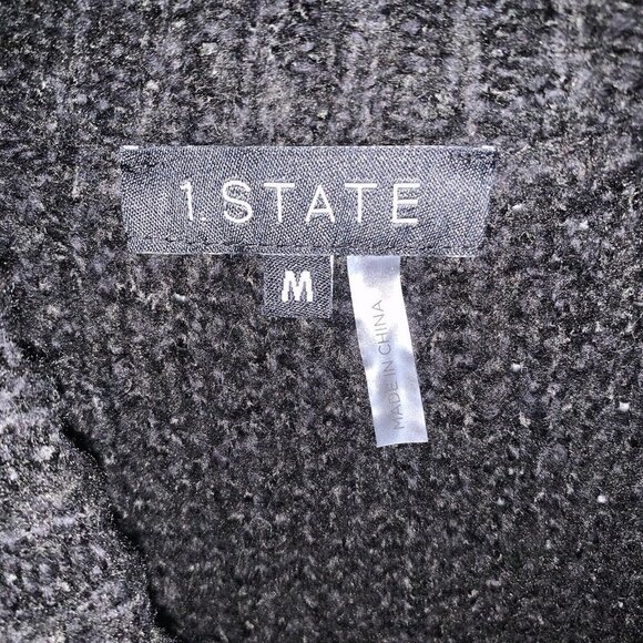 1 State Women Multicolor Stripe Multi Texture Pullover Sweater Size Medium - Picture 4 of 5